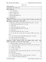 Công tác đào tạo bồi dưỡng công chức tại tổng cục dự trữ nhà nước