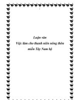 Luận văn Việc làm cho thanh niên nông thôn miền Tây Nam bộ