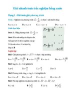 Hướng dẫn bấm máy các dạng toán trắc nghiệm cơ bản