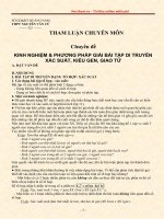 Chuyên đề kinh nghiệm và phương pháp giải bài tập di truyền xác xuất, kiểu gen, giao tử   tham luận chuyên môn 