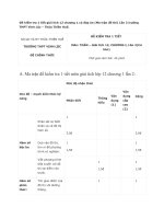 Đề kiểm tra 1 tiết giải tích 12 chương 1 có đáp án (ma trận đề thi) lần 2 trường THPT vinh lộc – thừa thiên huế 