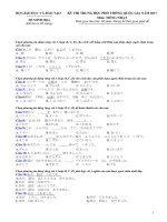 đề minh họa thi THPT QG môn tiếng nhật 2017