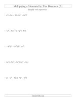 polynomials multiplying monomial binomial binomial 001 