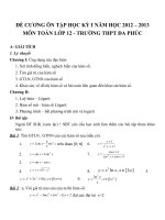 Đề cương ôn tập mon toán lớp 12  (11) 