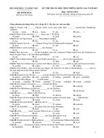 đề minh họa thi THPT QG môn tiếng đức 2017