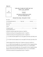 Mẫu tờ khai đề nghị cấp thẻ đánh giá viên kỹ năng nghề quốc gia