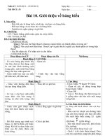 Giáo án tin học lớp 8 tuan 27 tiết 53 (gioi thieu ve bang bieu) 