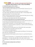 Ngữ pháp Tiếng Anh lớp 12 Unit 3: Ways of Socialising