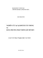 Nghiên cứu sự tự khuếch tán trong ge bằng phương pháp thống kê mô men 