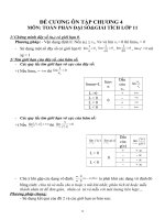 Đề cương ôn tập môn toán lớp 11 (32) 