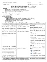 Giáo án tin học lớp 8 tuan 23 tiết 45 (dinh dang doan van ban) 