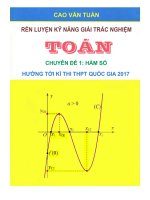 Kỹ thuật giải nhanh chuyên đề hàm số bằng MTCT