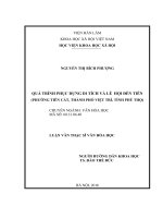 Quá trình phục dựng di tích và lễ hội đền Tiên (Tiên Cát, thành phố Việt Trì, tỉnh Phú Thọ)