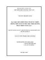 Dạy học bốn phép tính với số tự nhiên trong môn Toán ở Tiểu học theo hướng phát triển năng lực