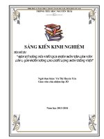 SKKN  tập làm văn lớp 3; rèn kỹ năng nói – viết qua phân môn tập làm văn lớp 3, góp phần nâng cao chất lượng môn tiếng việt 