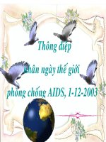Tuần 6 thông điệp nhân ngày thế giới phòng chống AIDS 119 