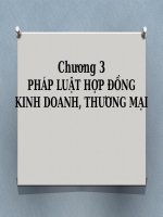 Chương 3 PHÁP LUẬT HỢP ĐỒNG KINH DOANH, THƯƠNG MẠI