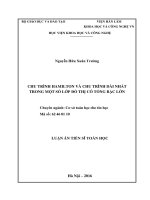 luận án tiến sĩ chu trình hamilton và chu trình dài nhất trong một số lớp đồ thị có tổng bậc lớn (tóm tắt)
