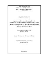 Dịch vụ công tác xã hội đối với trẻ có hoàn cảnh đặc biệt từ thực tiễn Trung tâm Bảo trợ xã hội trẻ em thiệt thòi Thành phố Hồ Chí Minh