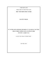 Tư tưởng dân sinh hồ chí minh và vận dụng vào việc hoàn thiện chính sách an sinh xã hội ở nước ta hiện nay 