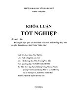 Đánh giá hiệu quả các mô hình sản xuất nuôi trồng thủy sản ven phá tam giang, tỉnh thừa thiên huế 