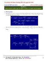 BÀI TOÁN LIÊN QUAN ĐẾN NĂNG LƯỢNG DAO ĐỘNG