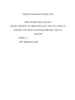 Thiết kế một sản phẩm mới cho Kinh Đô năm 2016 và xây dựng chiến lược xúc tiến cho sản phẩm