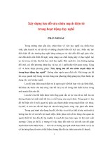 Xây dựng lưu đồ sửa chữa mạch điện tử trong hoạt động dạy nghề 