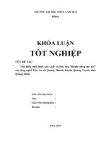 Tìm hiểu tình hình sản xuất và tiêu thụ bánh tráng mè xát của làng nghề tân an tại xã quảng thanh, huyện quảng trạch, tỉnh quảng bình