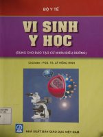 VI SINH Y HỌC DÙNG  CHO ĐÀO TẠO cử  NHÂN ĐIỀU  DƯỠNG