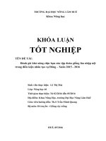 Đánh giá khả năng chịu hạn của tập đoàn giống lúa nhập nội trong điều kiện nhân tạo vụ đông – xuân 2015   2016