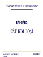 Cơ Sở Vật Lý Của Quá Trình Cắt Kim Loại