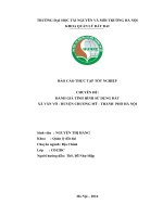 ĐÁNH GIÁ TÌNH HÌNH SỬ DỤNG ĐẤT XÃ VĂN VÕ  HUYỆN CHƯƠNG MỸ  THÀNH  PHỐ HÀ NỘI