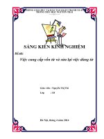 SKKN   tiếng việt lớp 1 việc cung cấp vốn từ và sửa lại việc dùng từ 