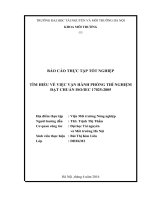 Báo cáo thực tập: TÌM HIỂU VỀ VIỆC VẬN HÀNH PHÒNG THÍ NGHIỆM ĐẠT CHUẨN ISOIEC 17025:2005