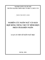 Nghiên cứu ngôn ngữ văn bản hợp đồng tiếng việt từ bình diện phân tích diễn ngôn 