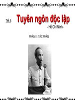 Tuần 3 tuyên ngôn độc lập tiếp 