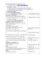 Kế hoạch bài dạy môn toán lớp 4 từ tuần  21 30 