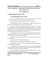 THỰC NHIỆM và KIỂM TRA CHẤT LƯỢNG dầu THỰC vật 