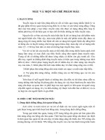 MÁU VÀ MỘT SỐ CHẾ PHẨM MÁU