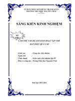 SKKN chủ nhiệm lớp 3; làm THẾ nào để GIỜ SINH HOẠT tập THỂ đạt HIỆU QUẢ CAO 