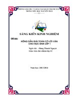 SKKN   toán lớp 1 hướng dẫn giải toán có lời văn cho học sinh lớp 1 