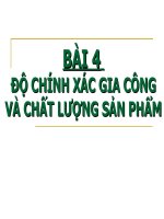Độ Chính Xác Gia Công Và Chất Lượng Sản Phẩm