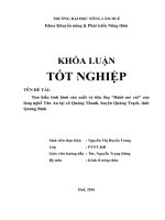 Tìm hiểu tình hình sản xuất và tiêu thụ “bánh mè xát” của làng nghề tân an tại xã quảng thanh, huyện quảng trạch, tỉnh quảng bình