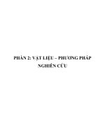 PHẦN 2 vật LIỆU – PHƯƠNG PHÁP NGHIÊN cứu 