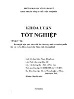 Đánh giá hiệu quả sản xuất lúa theo quy mô cánh đồng mẫu lớn tại xã an thủy, huyện lệ thủy, tỉnh quảng bình 