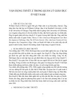 VẬN DỤNG THYẾT z TRONG QUẢN lý GIÁO dục ở VIỆT NAM