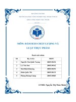 ĐẢM BẢO CHẤT LƯỢNG VÀ LUẬT THỰC PHẨM  SẢN XUẤT BIA