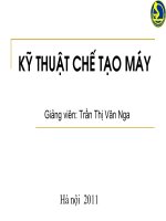 Bài Giảng Kỹ Thuật Chế Tạo Máy