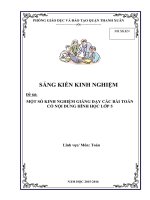SKKN mot so kinh nghiem giang day cac bai toan co noi dung hinh hoc lop 5 